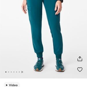Figs Teal Track Jogger Pants